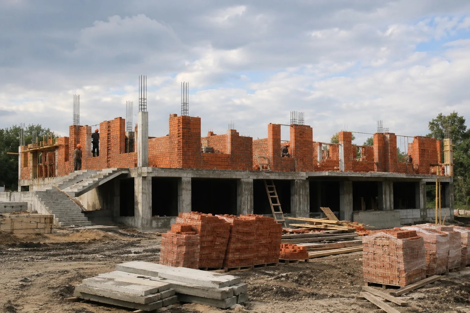 В кабардино-балкарском селе Старый Черек продолжается строительство нового детского сада